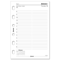 Filofax 2012 Diary Refill Insert Pocket Day to Page W81xH120mm Ref 6824111 - Item image