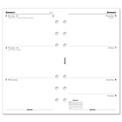 Filofax 2012 Diary Refill Insert Personal Week to View W95xH171mm Ref 6842111 - Item image