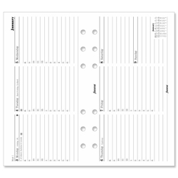 Filofax 2012 Diary Refill Insert Personal Week to View Horizontal W95xH171mm Ref 6842012 - Item image