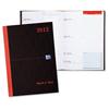 Black n Red 2012 Diary Casebound 3 month Calendar on Double-page 90gsm Week to View A5 Ref 100081118