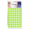 Avery Packets of Circular Labels Diam.12mm Fluorescent Green Ref 32-28