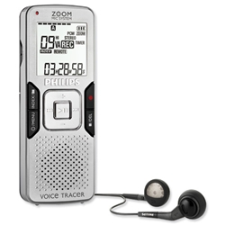 Philips LFH0884 Digital Voice Tracer USB MP3 Stereo 8GB Memory Records 572 Hours LP Mode Ref LFH0645