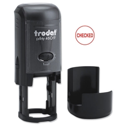 Trodat Printy 46019 Word Stamp Self Inking - Checked - Reinkable Red Ref 54292