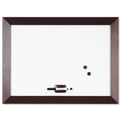 BiSilque Kamashi Contemporary Magnetic Drywipe Board W600xH450 Brown Frame Ref MM04001082
