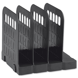 Avery Basics Book Rack Modular Interlocking Base 4 Sections W200xD183xH190mm Black Ref 1136BLK