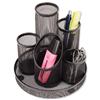 Pencil Pot Mesh Scratch Resistant with Non Marking Base 5 Tube Black