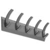 Acorn Hat and Coat Wall Rack with Concealed Fixings 5 Hooks Graphite