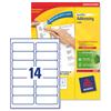 Avery Addressing Labels Laser Jam-free 14 per Sheet - L7163-40