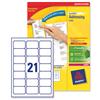 Avery Address Labels Laser Jam-free 21 per Sheet 63.5x38.1mm White Ref L7160-40 [840 Labels]