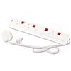 Extension Lead 4 Way Individually Switched Cable 2m