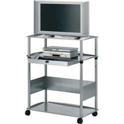 NOBO Widescreen Audio-visual Trolley for 28 inch TV Screen W900xD560xH1100mm Ref 1900789 - Item image