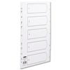 Concord White Index Polypropylene 120 Micron Europunched 1-5 A4 Ref 64