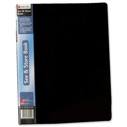 Rexel See and Store Book with Full-length Spine Ticket 20 Pockets A4 Black Ref 10555BK