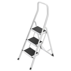 Hailo Safety Steps Folding Safety Rail H0.5m 3 Treads Capacity 150kg H 2.49m 6.6kg Ref 4313-001