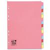 5 Star Subject Dividers Multipunched Manilla Board 15-Part A4 Assorted