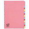 5 Star Subject Dividers Multipunched Manilla Board 20-Part A4 Assorted