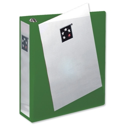 5 Star Presentation Ring Binder PVC 4 D-Ring 50mm Size A4 Green [Pack 5]