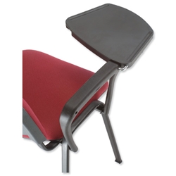 Pair of Arms for Office Stacking Chair with a Writing Tablet for Right Handers.