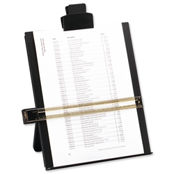 5 Star Desktop Copyholder with Line Guide Ruler A4 Black