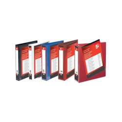 5 Star Presentation Ring Binder PVC 4 D-Ring 38mm Size A4 Red [Pack 5]