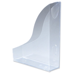 Durable Radiance Magazine Rack Plastic with Thumb Hole Clear Ref 1701711400