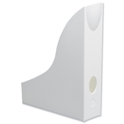 Durable Vivid Magazine Rack Plastic with Thumb Hole White Ref 1701711010