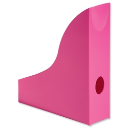 Durable Vivid Magazine Rack Plastic with Thumb Hole Dark Pink Ref 1701711034