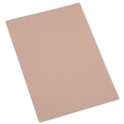 5 Star Square Cut Folder Recycled Pre-punched 180gsm Foolscap Buff [Pack 100]