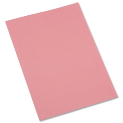 5 Star Square Cut Folder Recycled Pre-punched 180gsm Foolscap Pink [Pack 100]