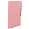 Concord Subject Dividers 160gsm 5-Part A5 [Pack 20] - 70599/J5