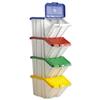 Storage Container Bin 50L 30kg Load W390xD630xH340mm White [Pack 4]