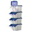 Storage Container Bin 50L 30kg Load W390xD630xH340mm White [Pack 4]