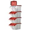 Storage Container Bin 50L 30kg Load W390xD630xH340mm White [Pack 4]
