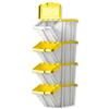 Storage Container Bin 50L 30kg Load W390xD630xH340mm White [Pack 4]