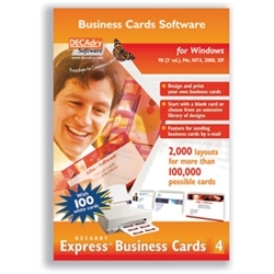 DECAdry Express Version 4 Business Card Software Ref DBC4GB1 - Item image