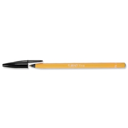 Bic Orange Ball Pen 0.8mm Tip 0.2mm Line Black Ref 1199110114 [Pack 20]
