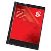 5 Star Clip Folder for 25 Sheets PVC A4 Black [Pack 25] - 356394