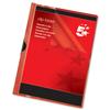 5 Star Clip Folder for 30 Sheets PCV A4 Red [Pack 25] - 356408