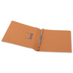 5 Star Transfer Spring File 315gsm 38mm Foolscap Orange [Pack 50]