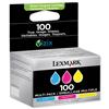 Lexmark No. 100 Inkjet Cartridge Page Yield 600pp Cyan / - 14N0849