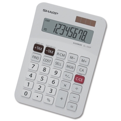 Sharp Desktop Calculator Solar/Battery-power 8 Digit 3 Key Memory W147D102xH31mm Ref EL330FB
