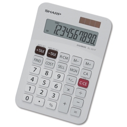 Sharp Desktop Calculator Solar/Battery-power 10 Digit 1 Key Memory W145xD103xH30mm Ref EL331FB