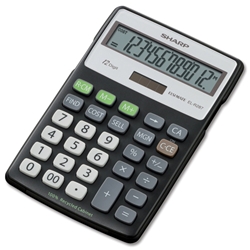 Sharp Desktop Calculator Solar/Battery-power 12 Digit 3 Key Memory W151xD100xH33mm Ref ELR287B