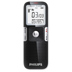 Philips LFH0645 Digital Voice Tracer USB MP3 Mono 2GB Memory Records 566Hrs SLP Ref LFH0645