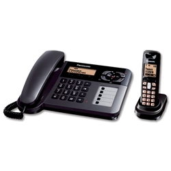 Panasonic Telephone TAM Redial Corded Wall-mountable 100 Number Memory and Handset Ref TG6461