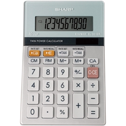 Sharp Calculator Desktop Battery Solar-power Euro 10 Digit 100x152x33mm Ref EL331ERB