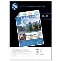 Hewlett Packard (HP) Laser Photo Paper Matt 200gsm A4 Ref Q6550A [100 Sheets]