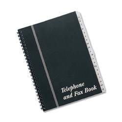 Concord CD10 Telephone and Fax Index Book Wirebound Board Cover A5 Ref 87110