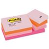 Post-it Warm Pastel Notes Pad 100 Sheets Rainbow Ref 653FL [Pack 12]