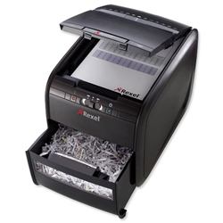 Rexel AutoPlus 60X Shredder Confetti Cross Cut 15 Litre DIN 3 4x50mm 60x 80gsm Ref 2103060